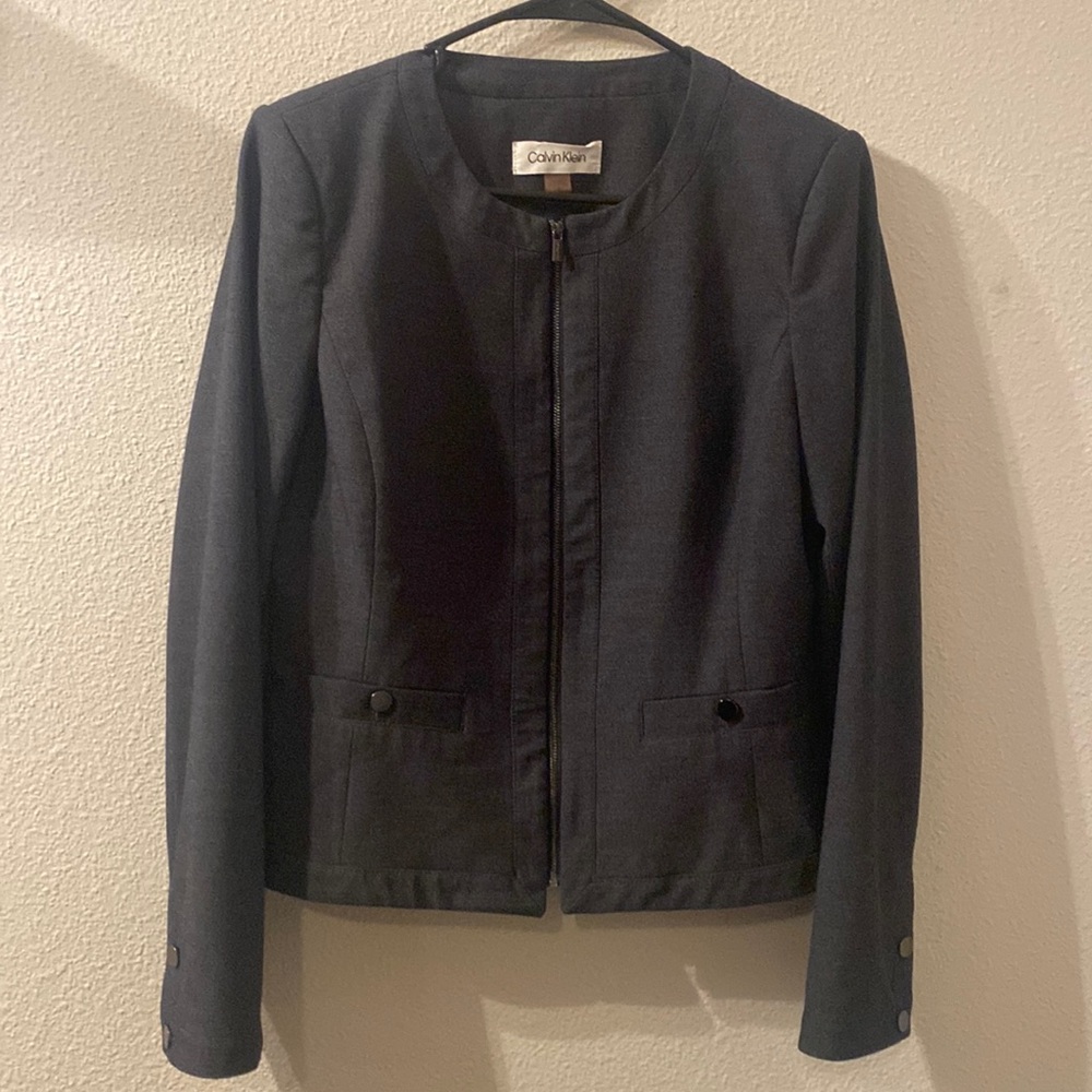 Calvin Klein zip up blazer size 8